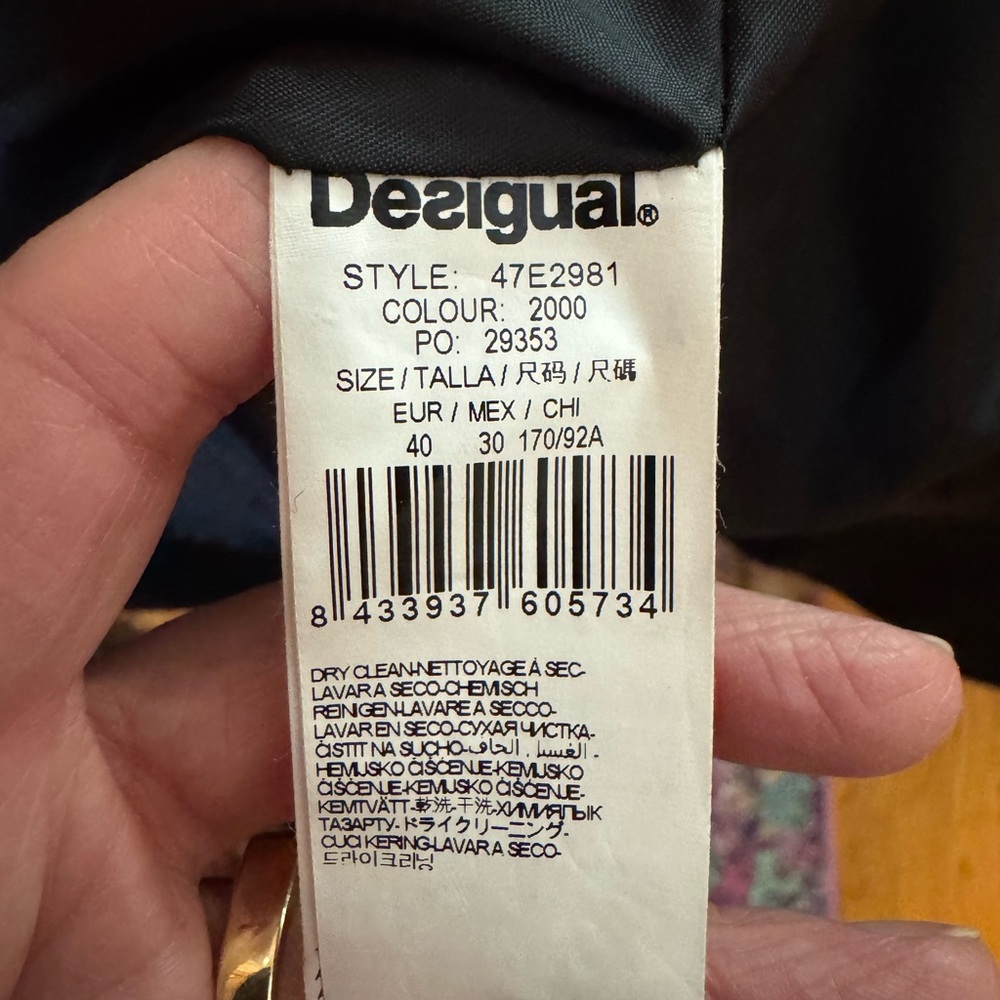 Desigual Black Jacket with Colorful Embroidery - Picture 9 of 11